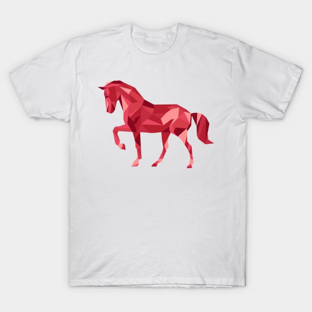 Red Horse T-Shirt by Mako Design 